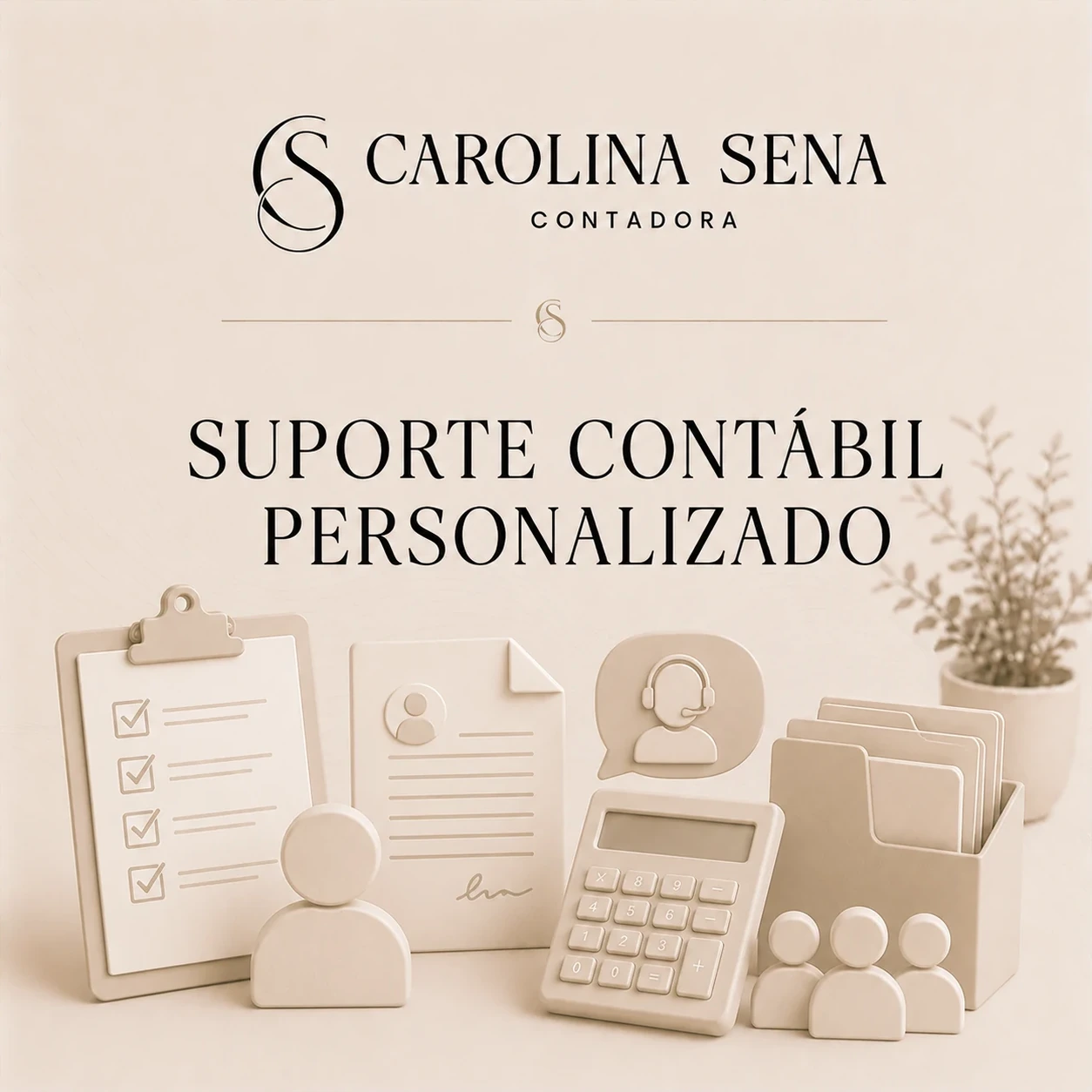 Arte do serviço Suporte Contábil Personalizado